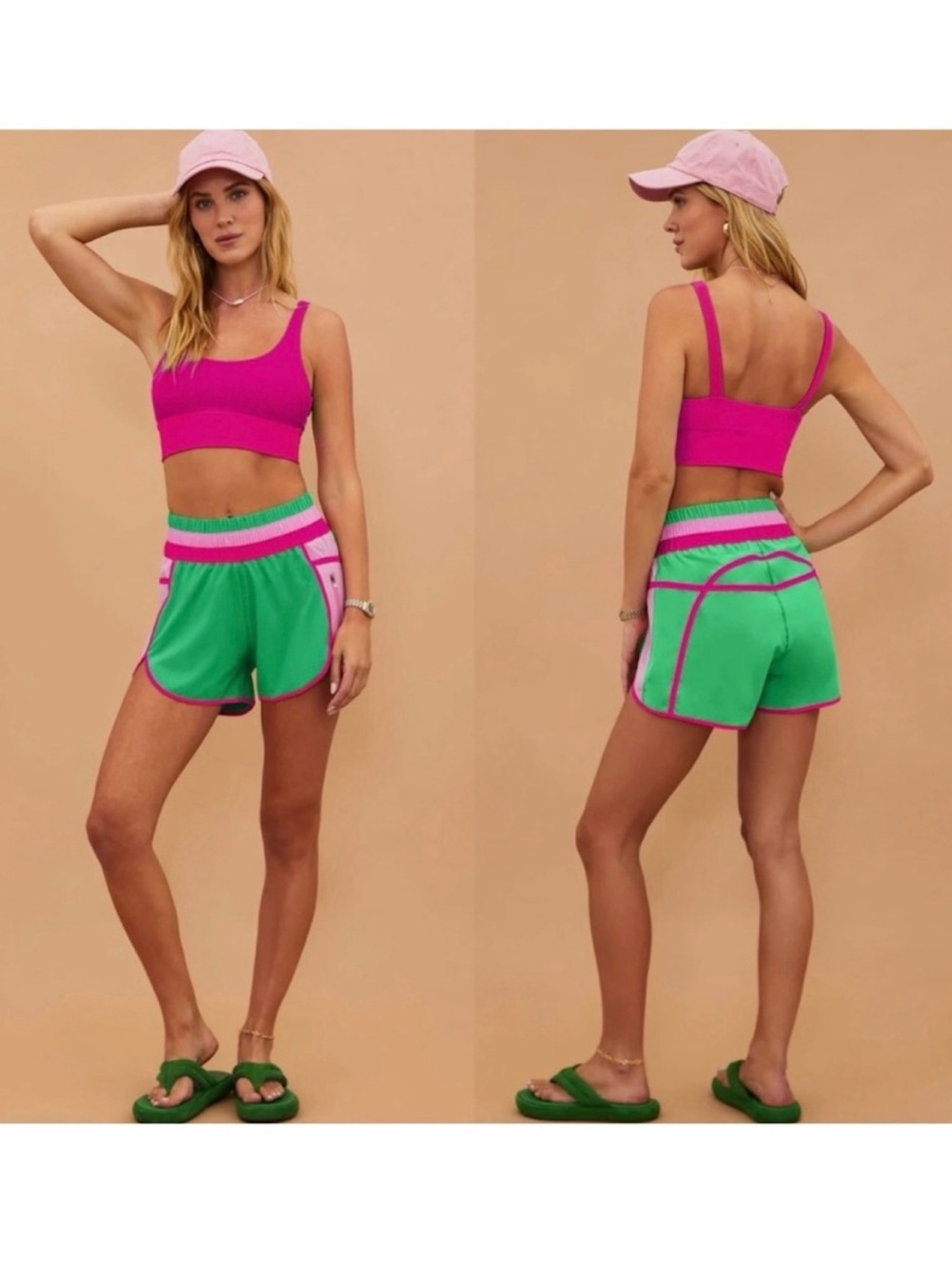 Beach Riot X Rumble Cliff Boxing Athletic Shorts in Island Green